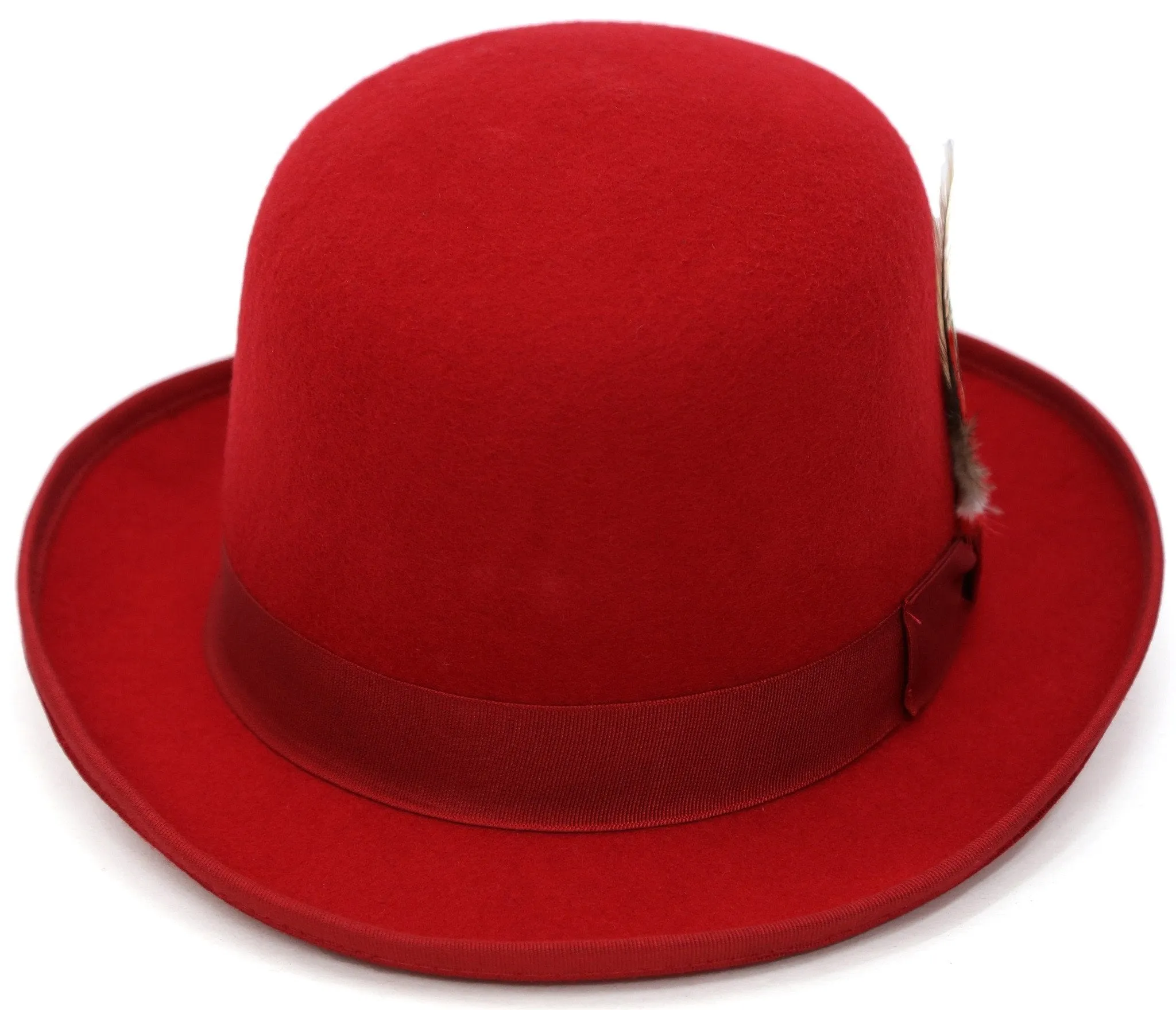 Premium Wool Derby Hat - Red