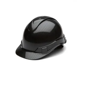 Pyramex Ridgeline HP44117S 4 Point Standard Ratchet Cap Style Hard Hat with Graphite Pattern, Shiny Black, One Size, 1 Each