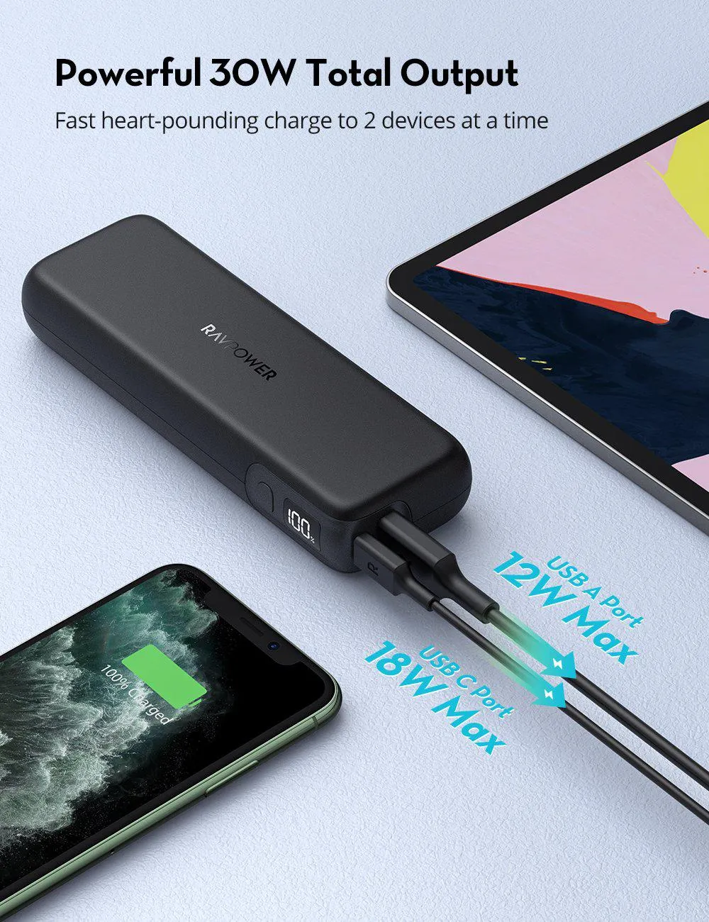 RAVPower PD Pioneer 15000mAh 30W Power Bank