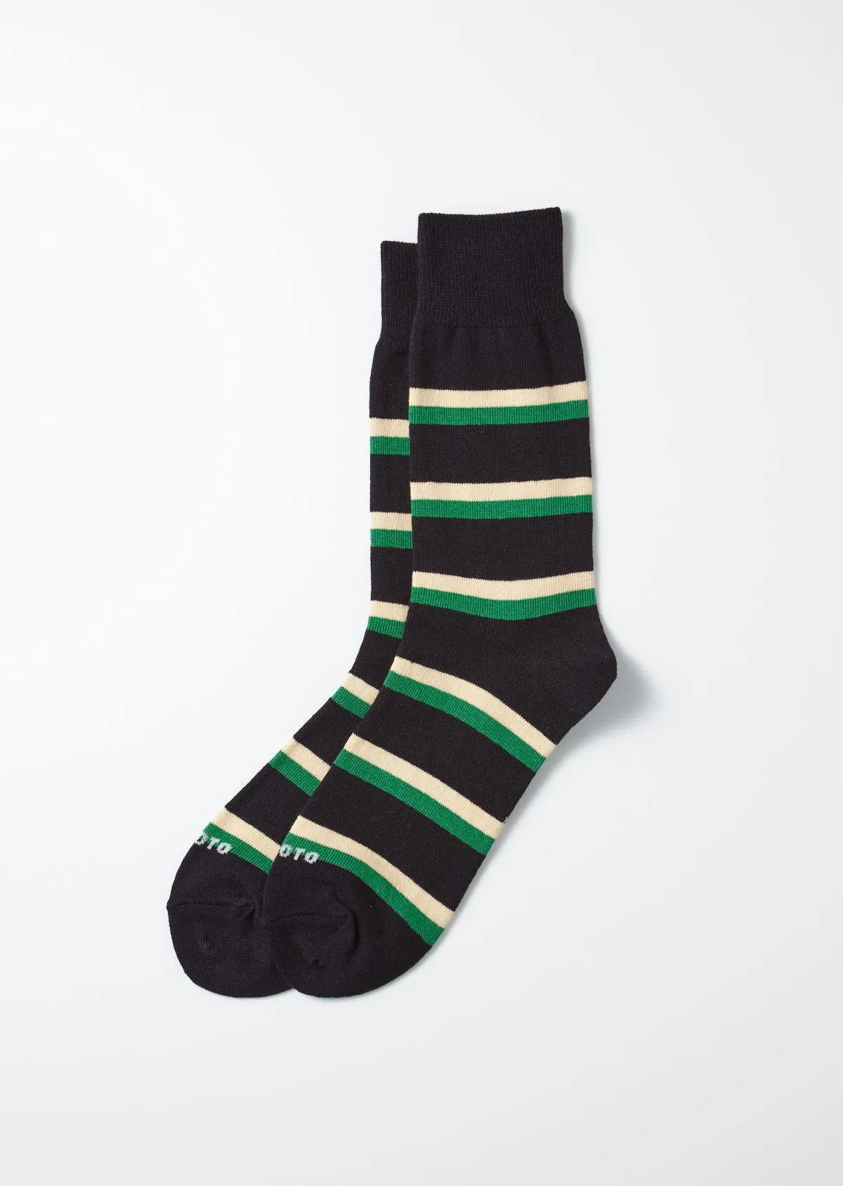 Rugby Stripe Socks - Black/Green