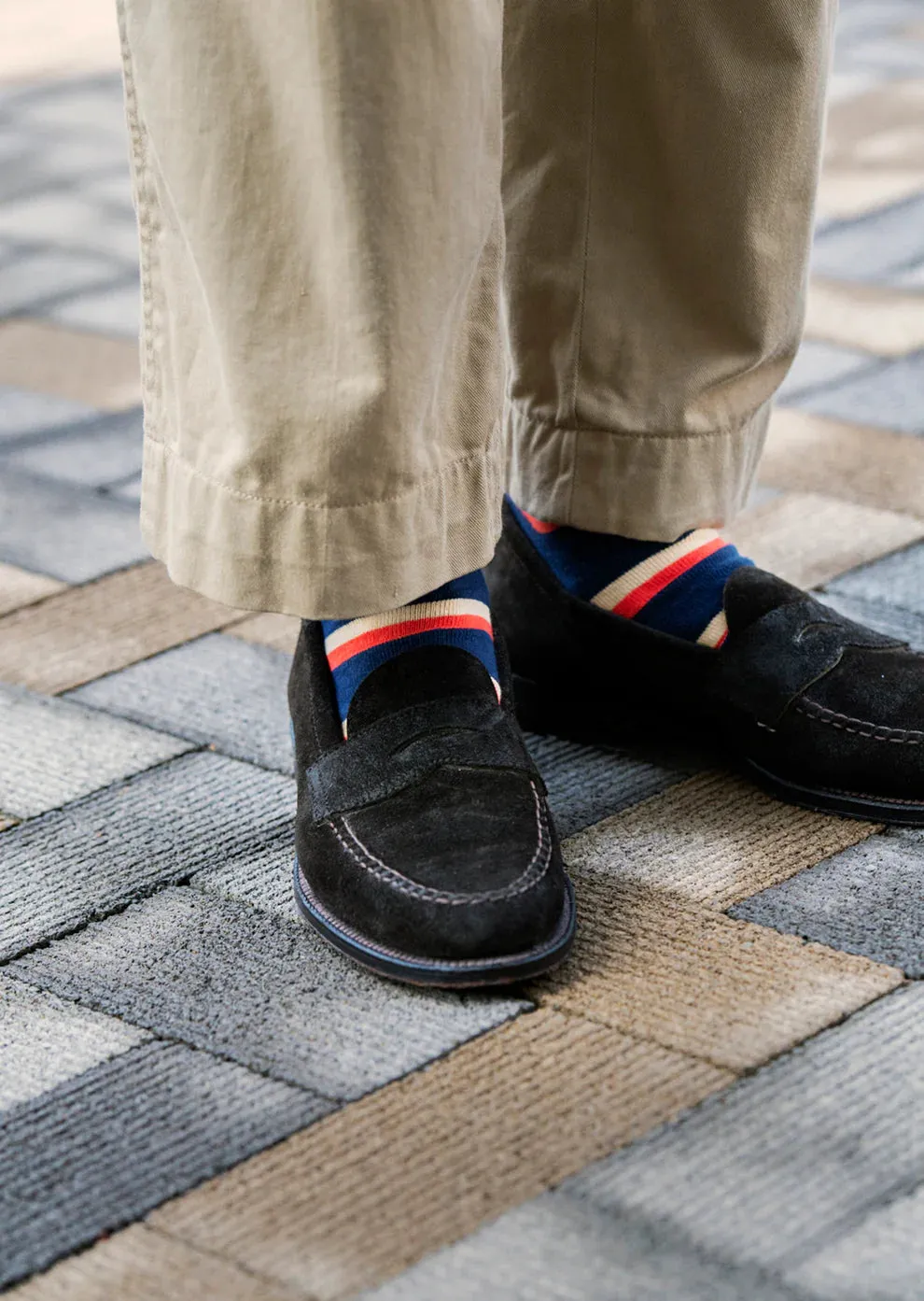 Rugby Stripe Socks - Black/Green