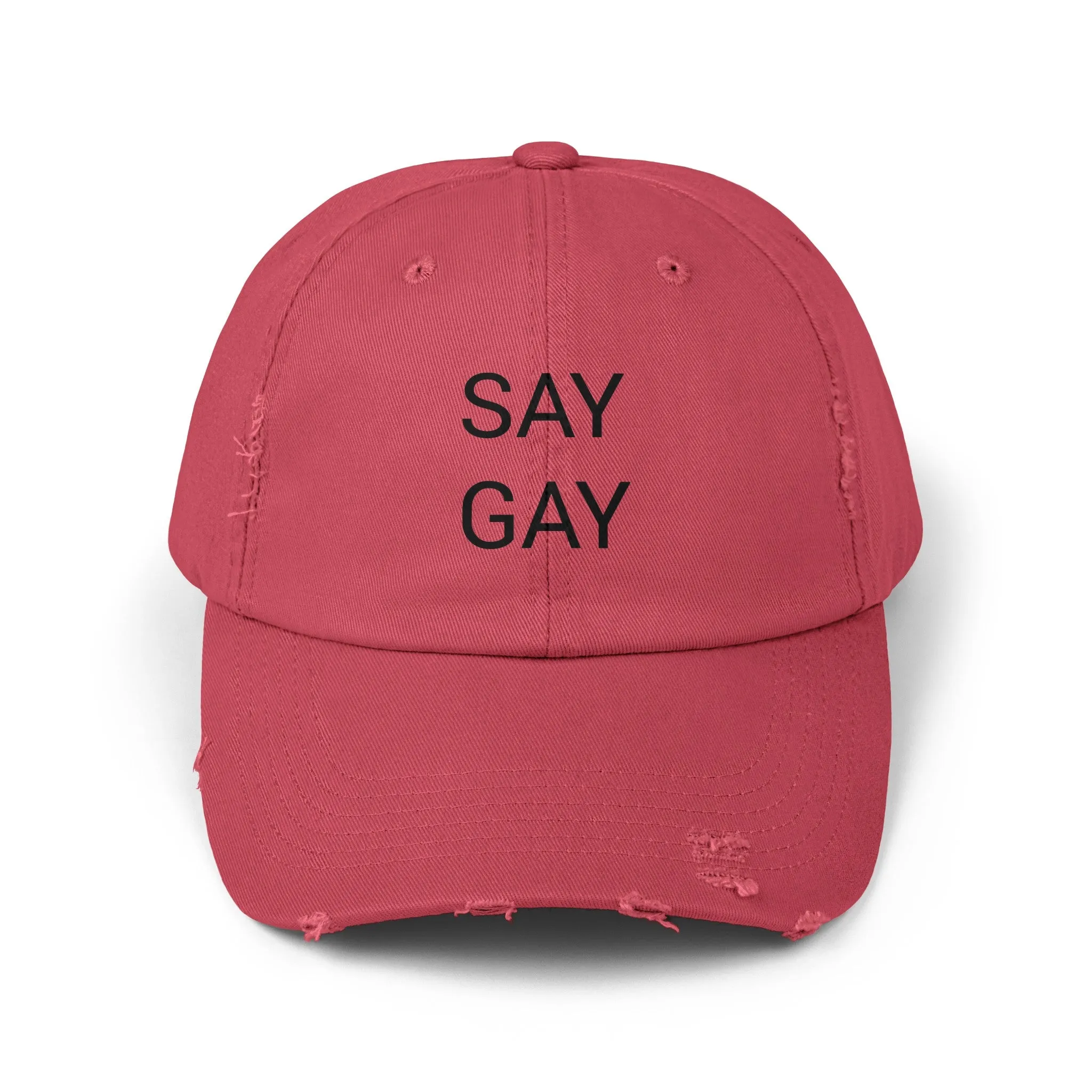 SAY GAY Distressed Cap in 6 colors