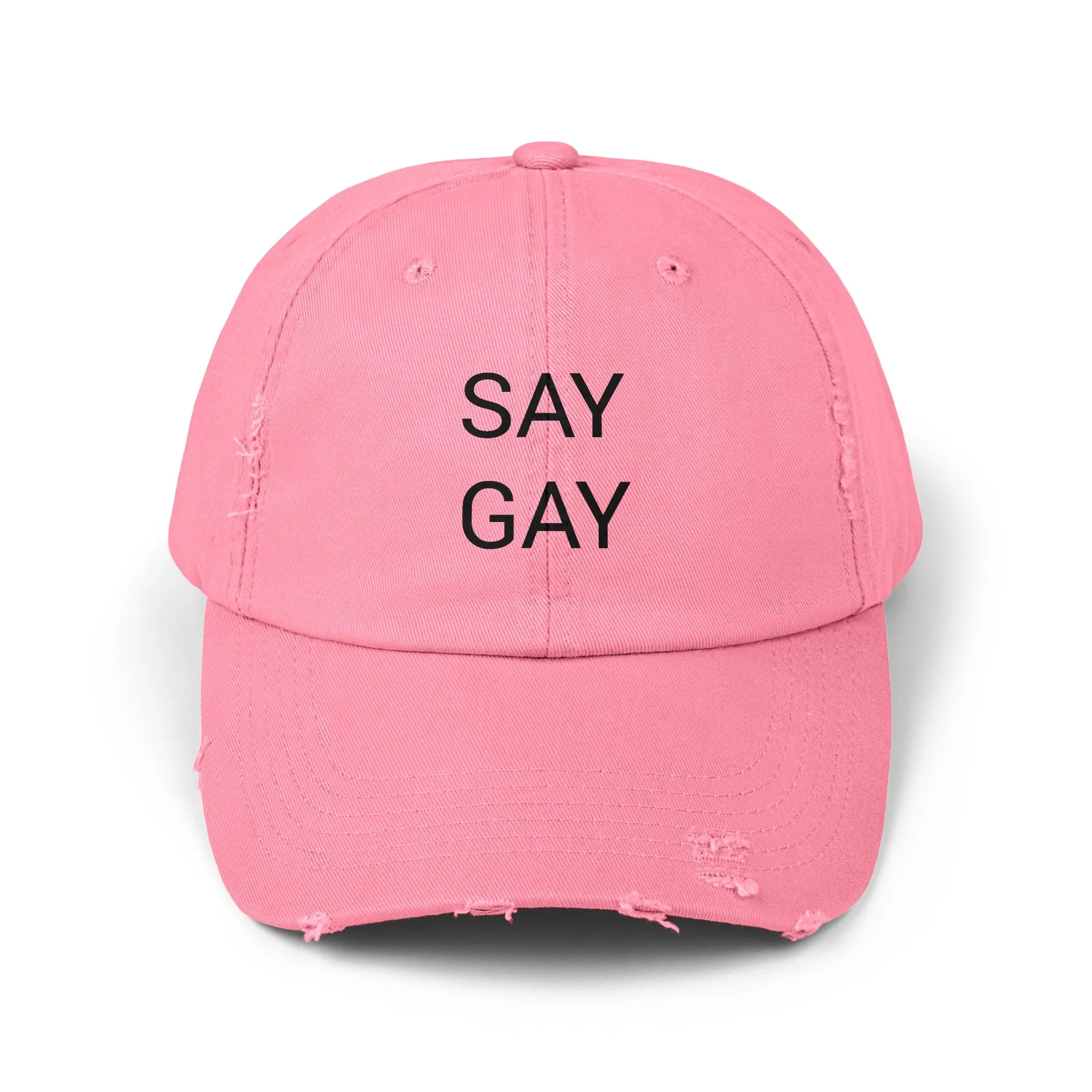 SAY GAY Distressed Cap in 6 colors