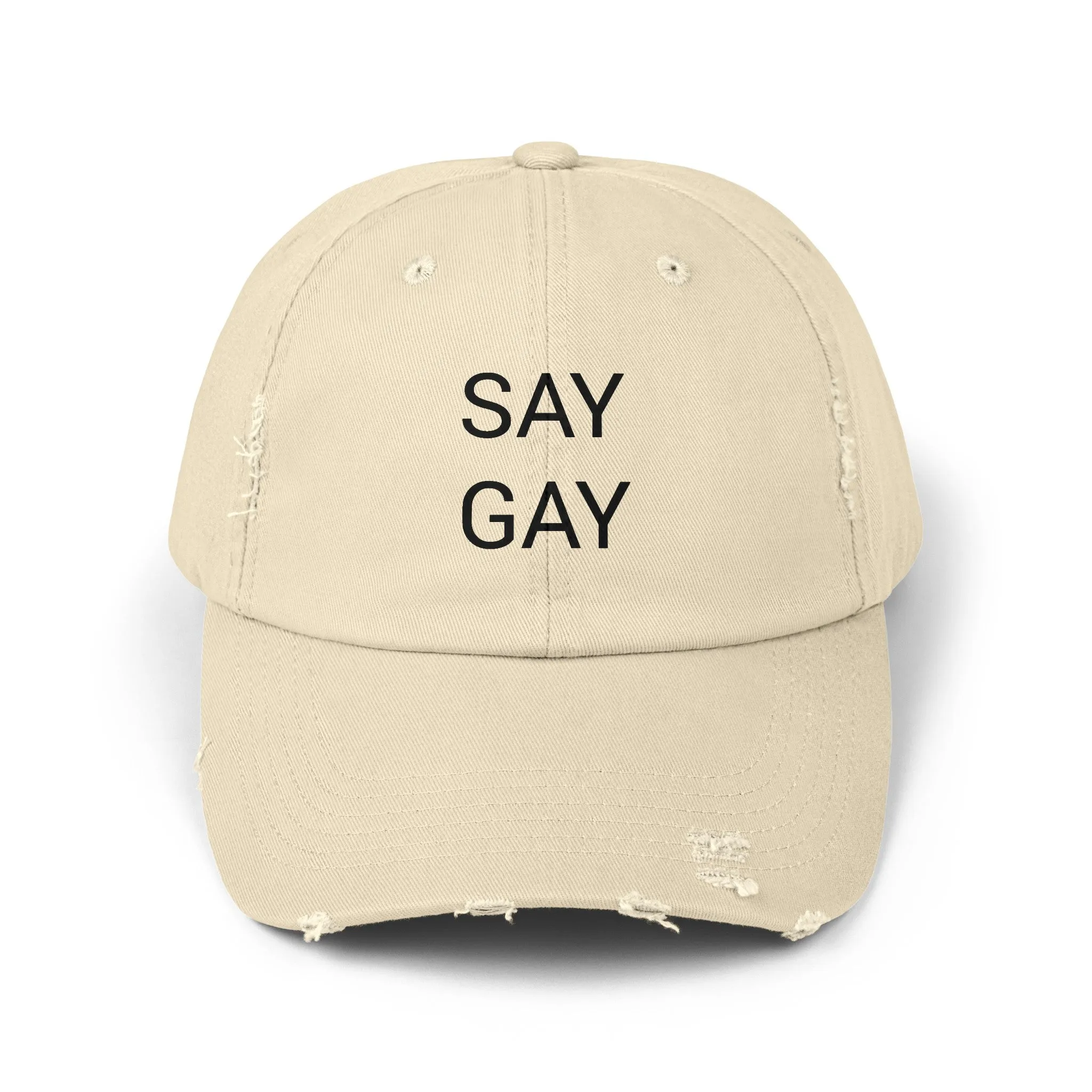 SAY GAY Distressed Cap in 6 colors