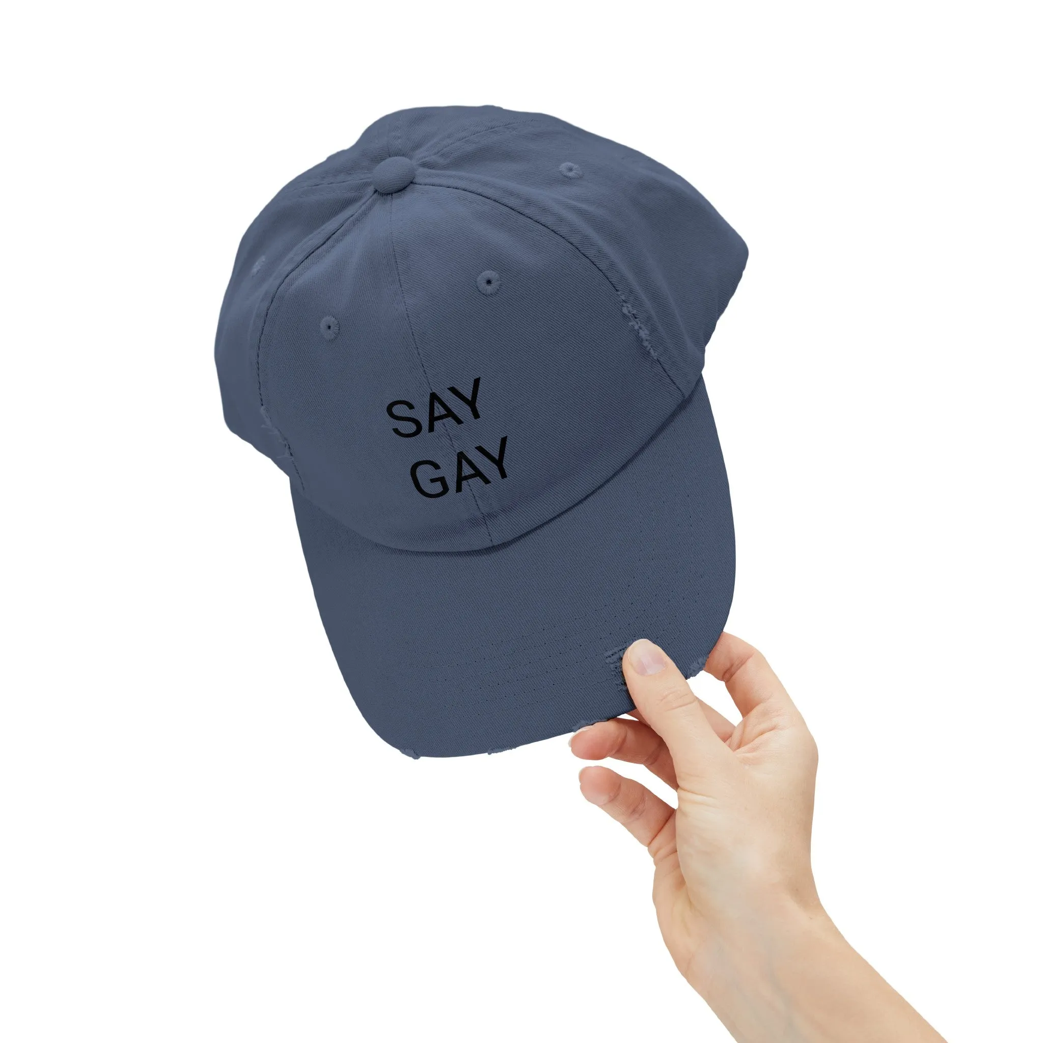 SAY GAY Distressed Cap in 6 colors