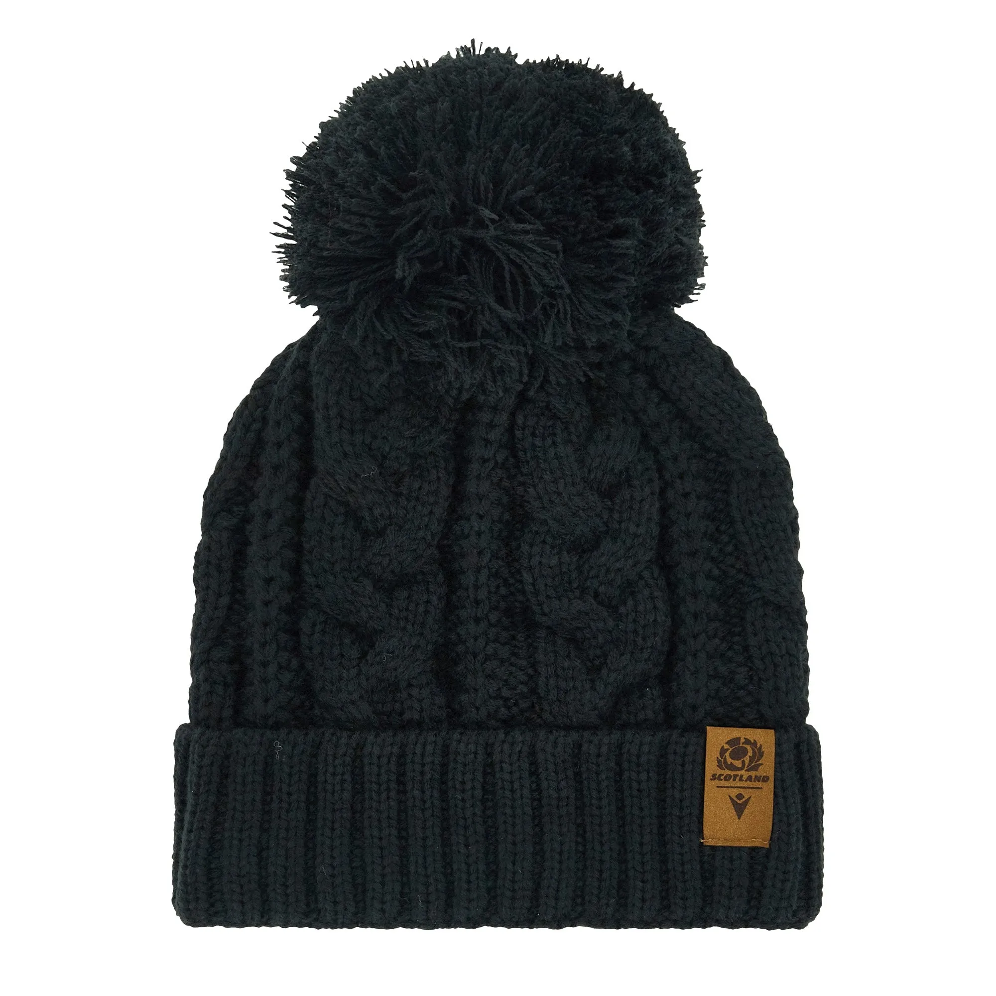 Scotland Woven Pom Pom Beanie