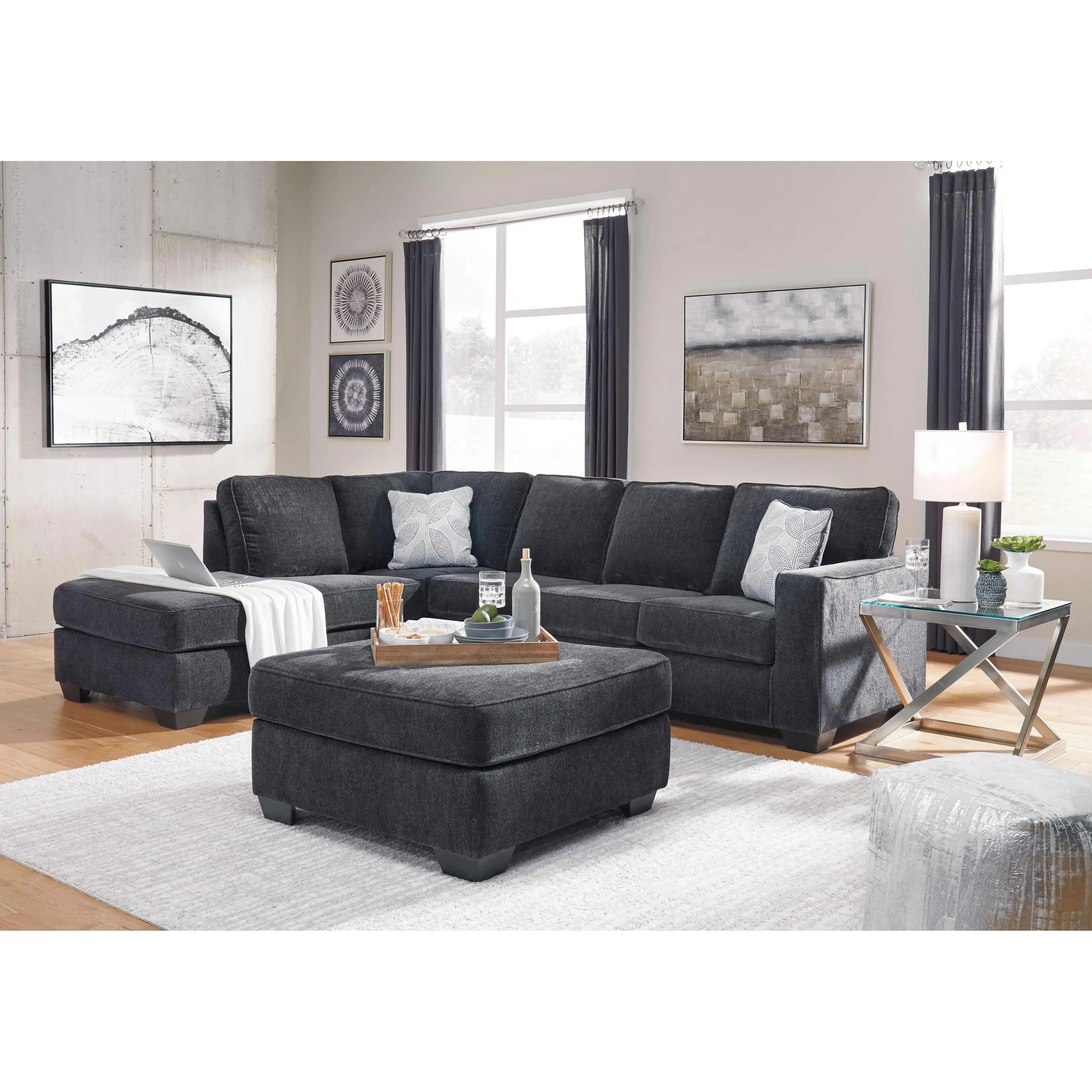 Signature Design by Ashley Altari Fabric Full Sleeper Sectional 8721316/8721383