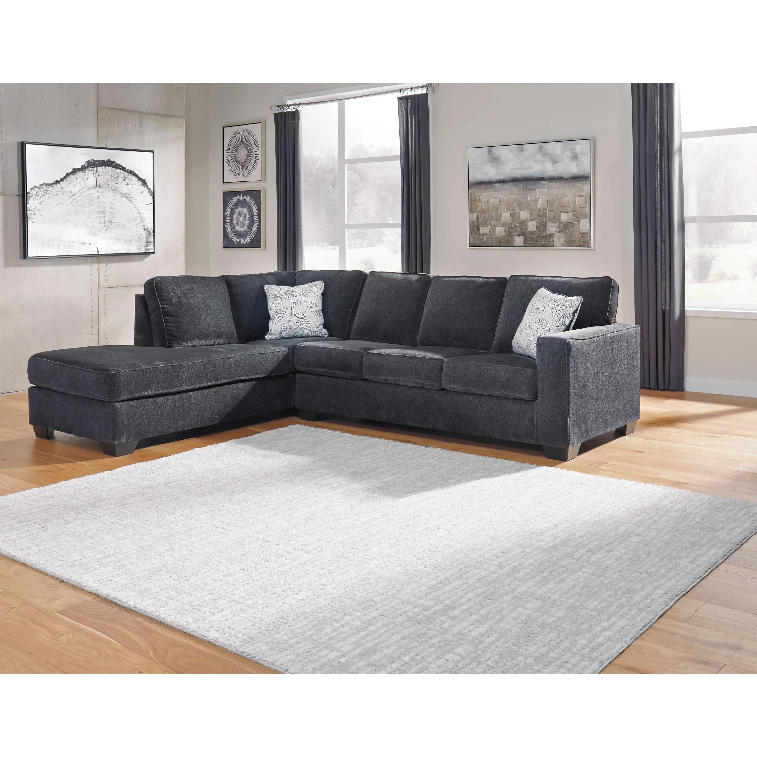 Signature Design by Ashley Altari Fabric Full Sleeper Sectional 8721316/8721383