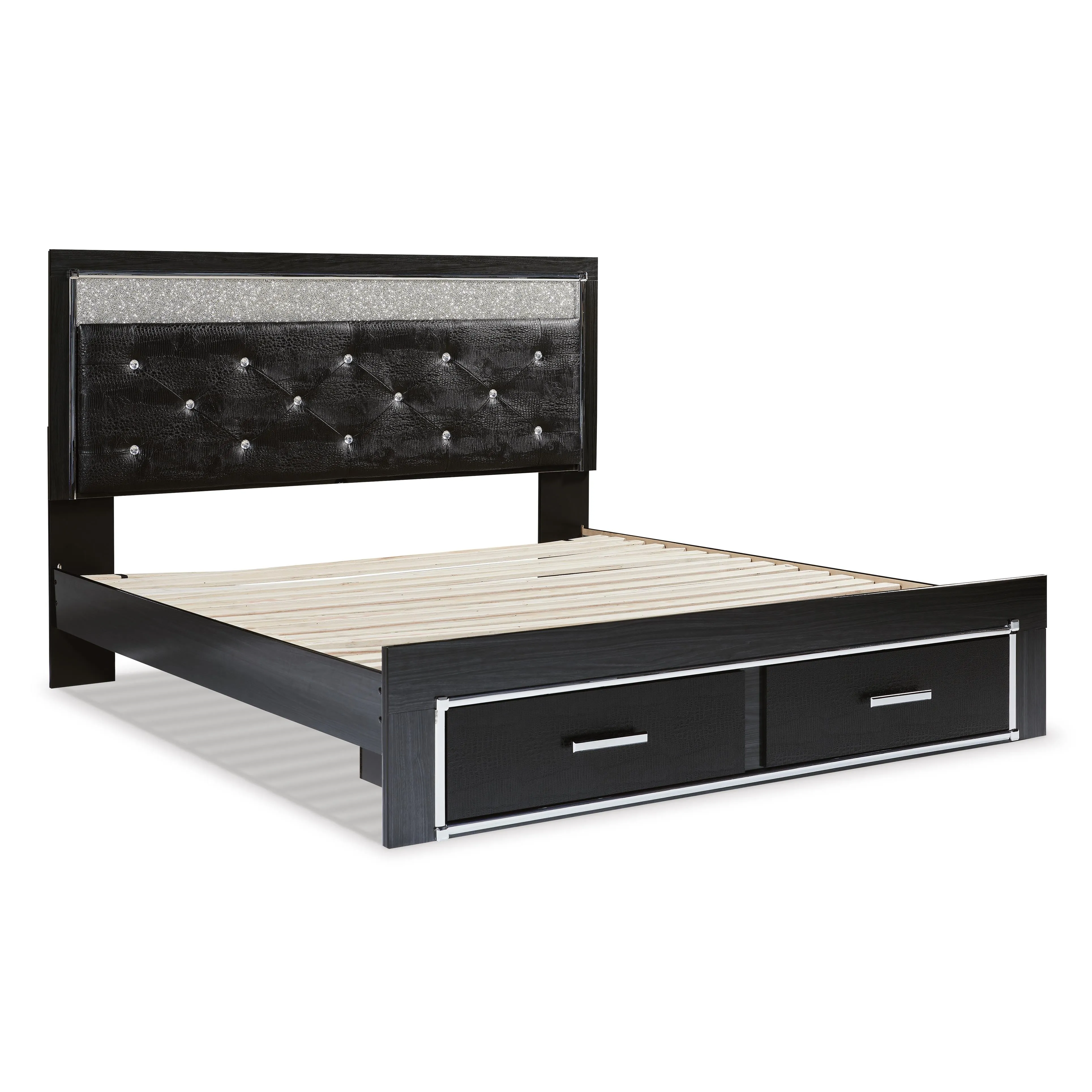 Signature Design by Ashley Kaydell King Upholstered Panel Bed with Storage B1420-158/B1420-56S/B1420-95/B100-14