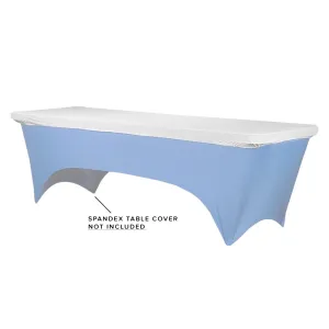 Spandex Table Topper/Cap 8 FT Rectangular - White