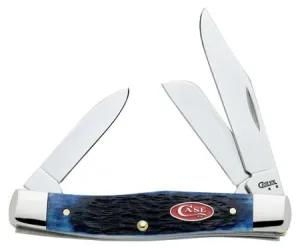 Stockman Md. Navy Blue Bone Pocket Knife