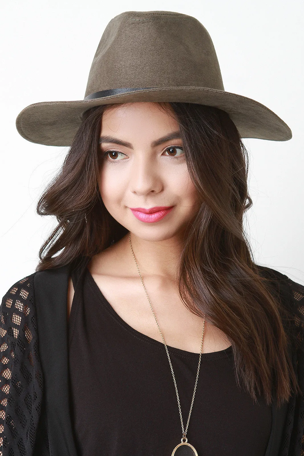 Suede Explorer Fedora Hat