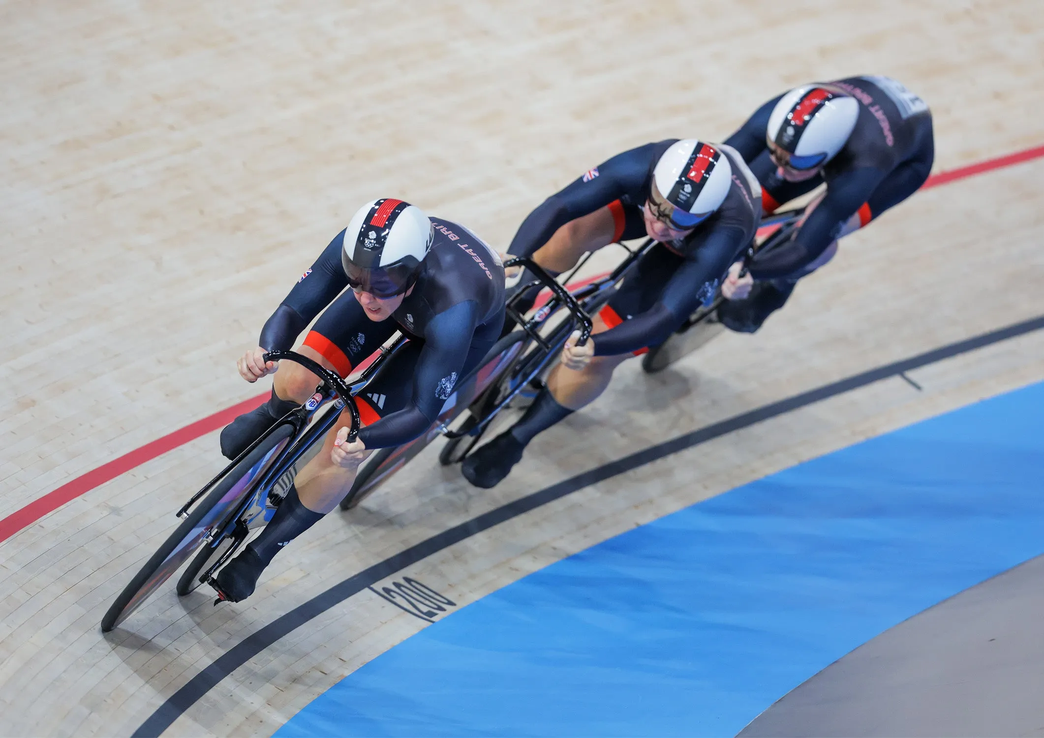 Team GB Paris Art Print 'World Record and Gold in Women's Cycling Team Sprint'