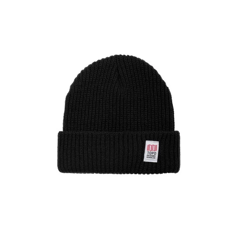 Topo Designs Watch Cap Beanie - Black