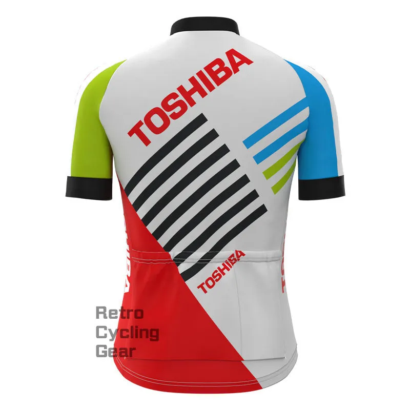 Toshiba Stripes Retro Short Sleeve Cycling Kit