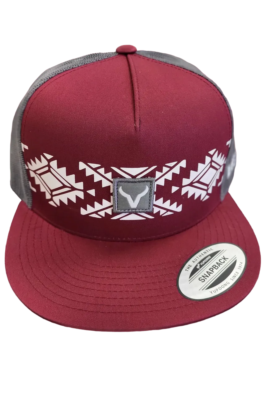 Vexil Baller Red Berry Mesh Back Snapback Patch Cap