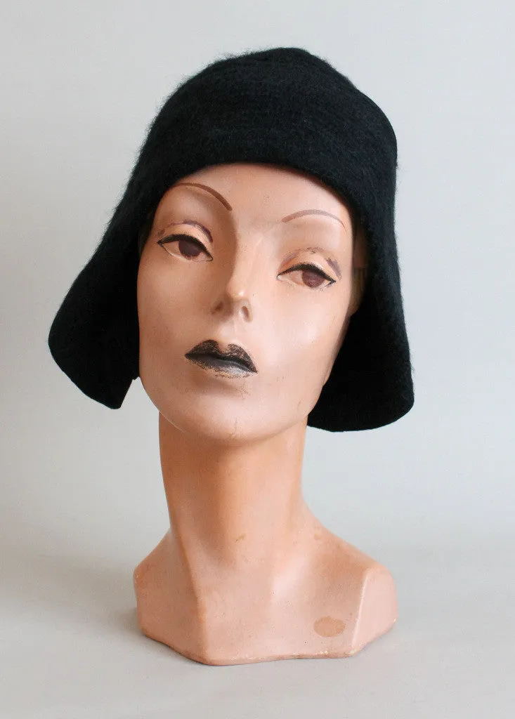 Vintage Late 1920s Winter Cloche Hat