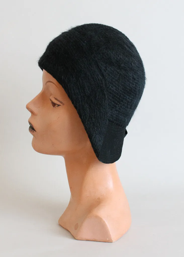 Vintage Late 1920s Winter Cloche Hat