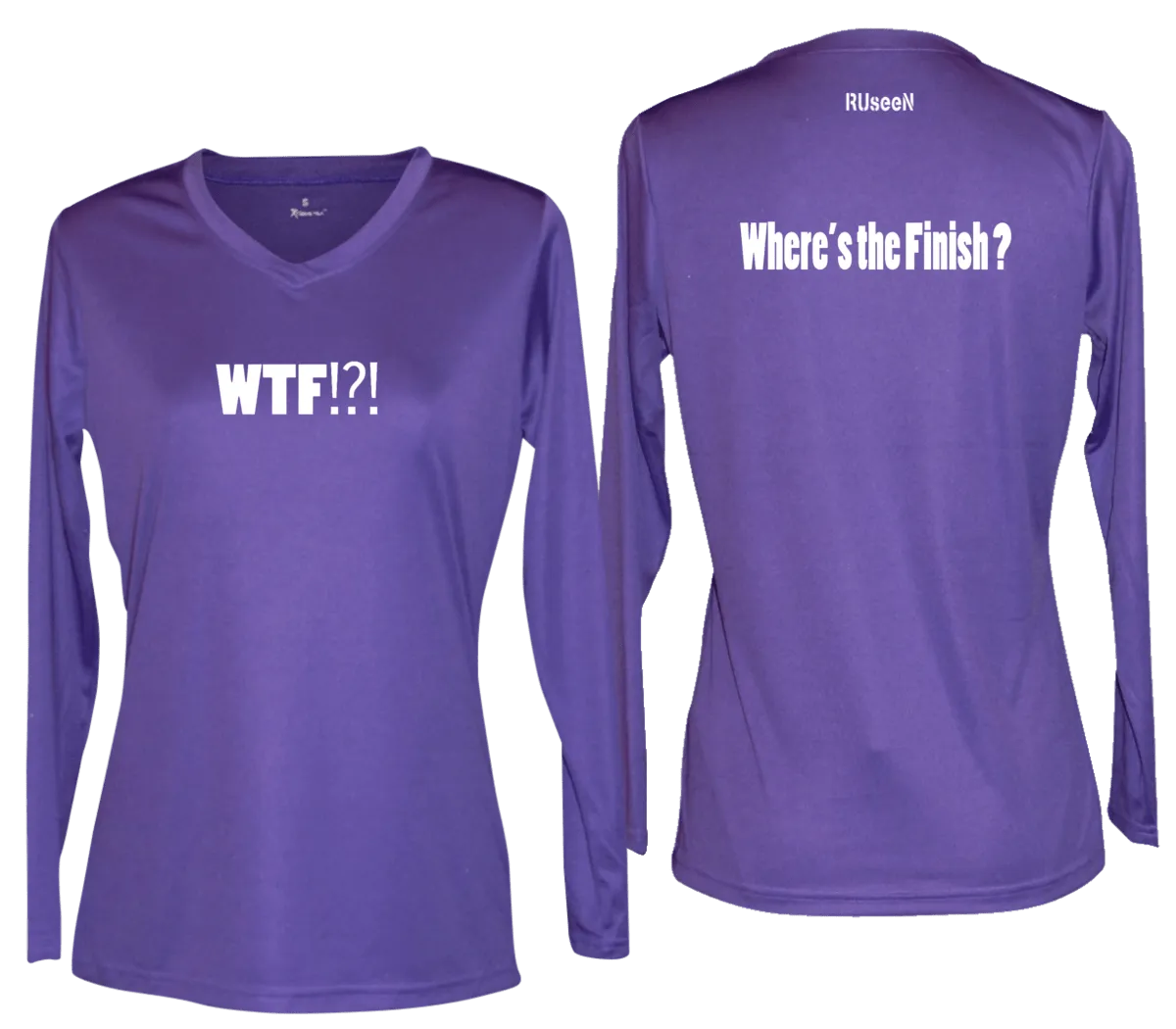 Women's Reflective Long Sleeve Shirt - Where's the Finish?