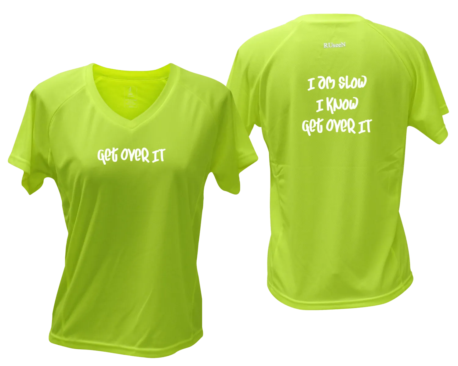 Women's Reflective Short Sleeve Shirt - I am Slow - ALL SMALL