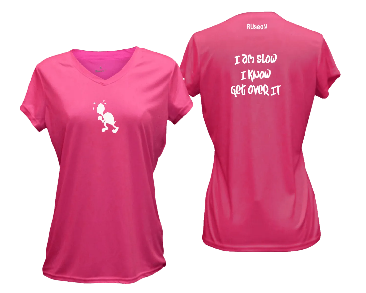 Women's Reflective Short Sleeve Shirt - I am Slow - ALL SMALL